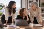 Tres generaciones de mujeres reflexionando sobre su carrera profesional
